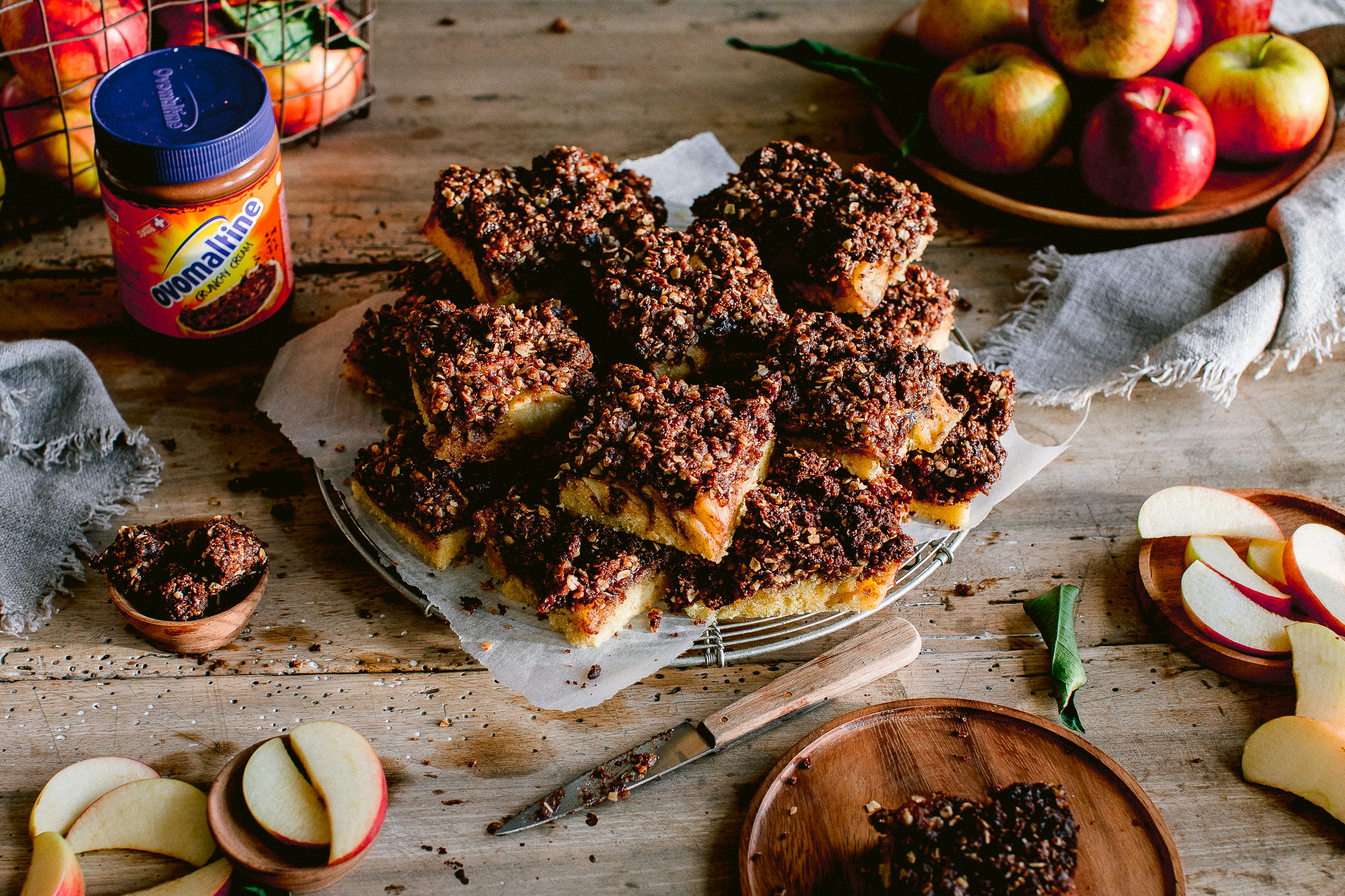 Rezept: Ovomaltine Crunchy Cream Apfel-Streusel-Kuchen | ovomaltine.de